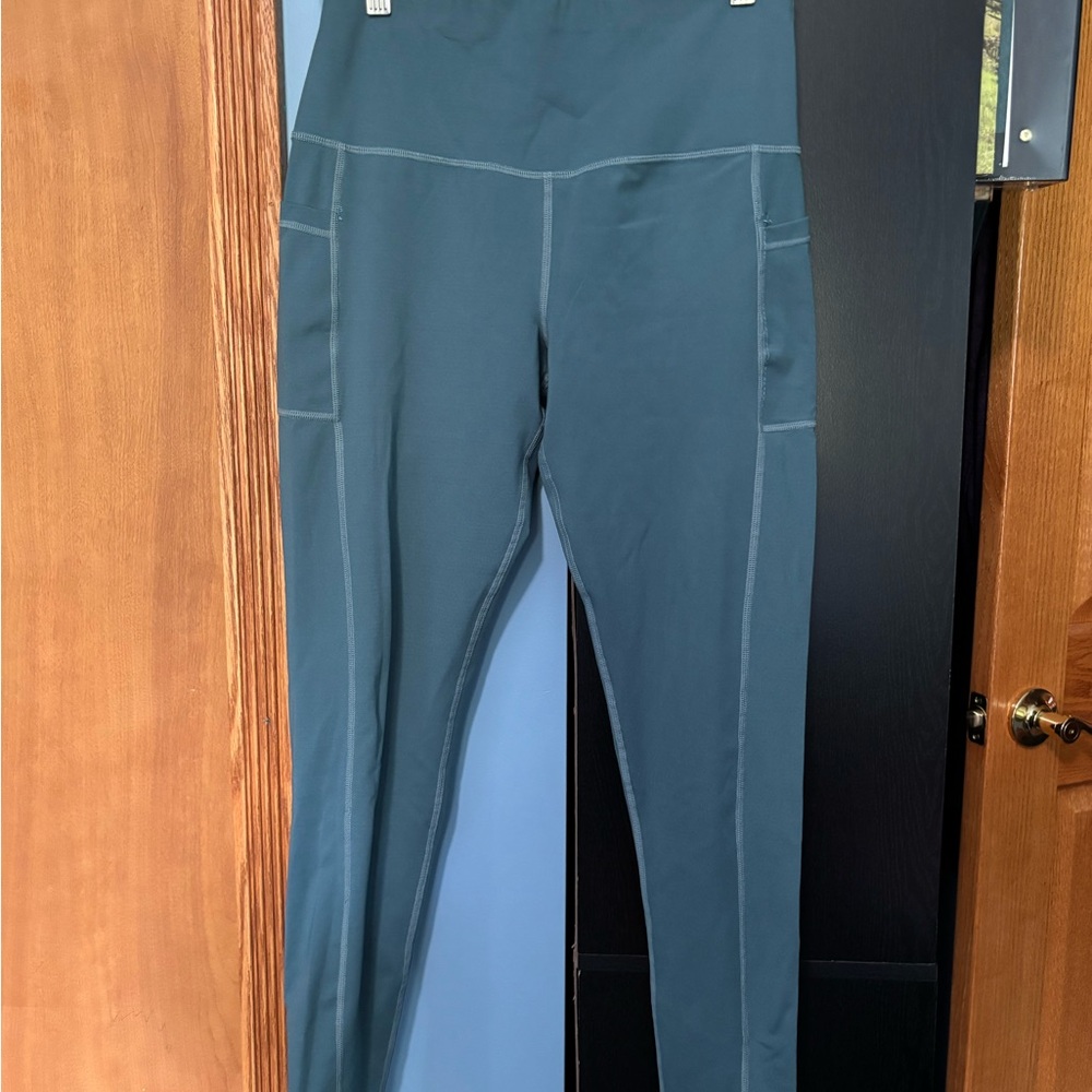 High-Waisted Teal Leggings